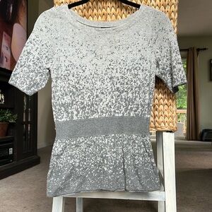 Ann Taylor grey ombré sweater top